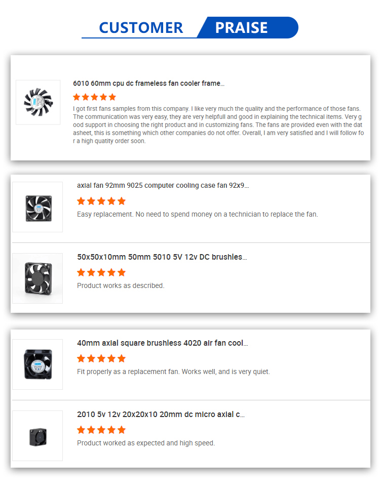 Customer praise for our products